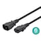 Monoprice SJT Extension Cord, 16 AWG, Indoor, 16/3, 1 Outlets, IEC 60320 C13, Black, IEC 60320 C14, 3 ft 39777 - alternate 5